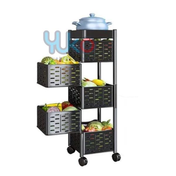 Organizador Metálico de 4 Niveles para Cocina - Elegante y Funcional