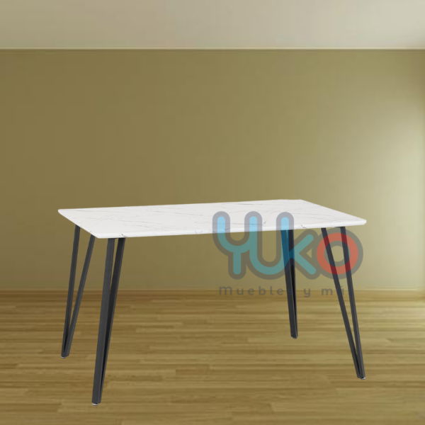 Mesa de Comedor 120x80 en Gris Claro - Elegancia y Funcionalidad | $100