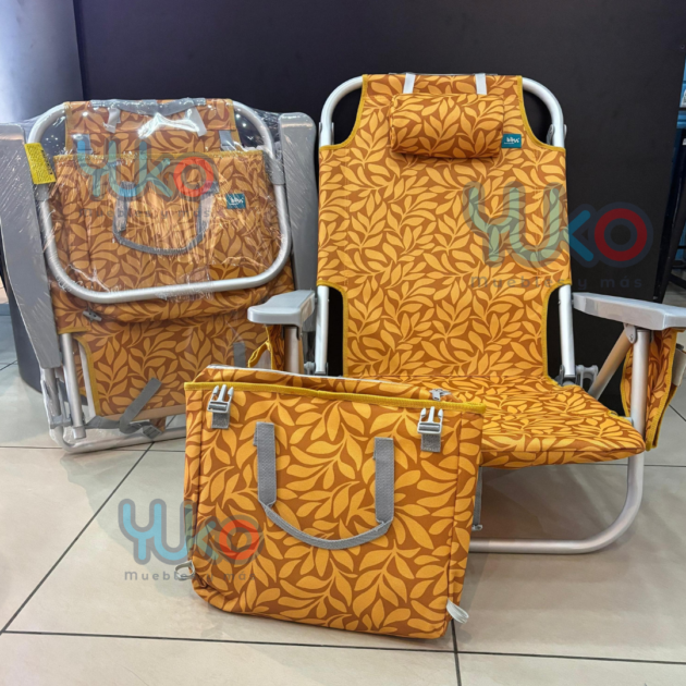 Silla de Playa Plegable con Bolso termico.