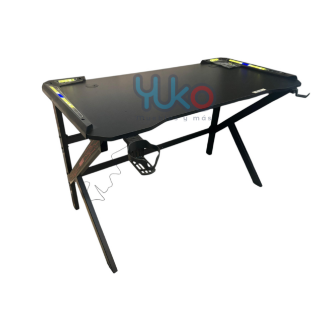 Mesa Gamer con luz LED diseño K