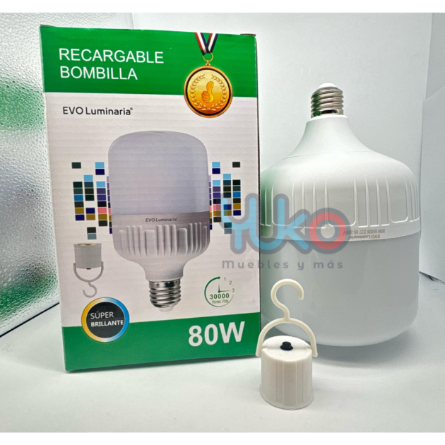 Bombillo Recargable 80W EVO LUMINARIA.