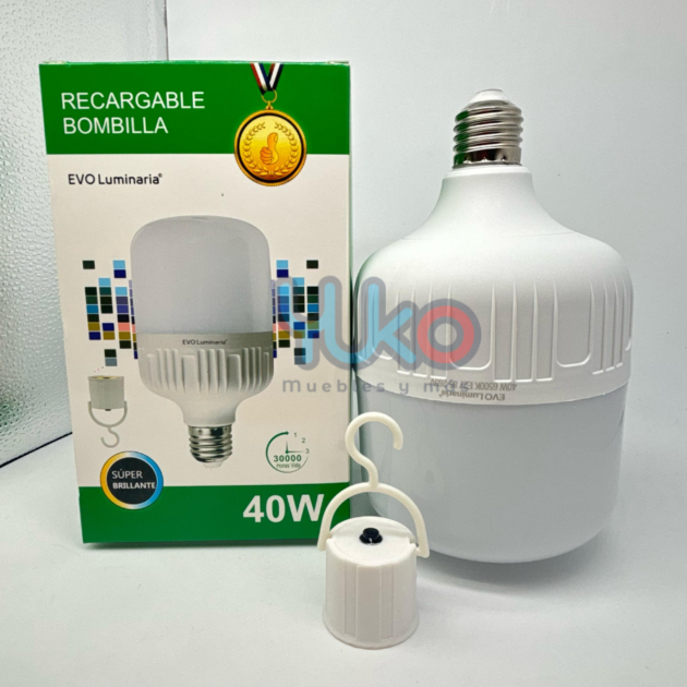 Bombillo Recargable 40W EVO LUMINARIA.
