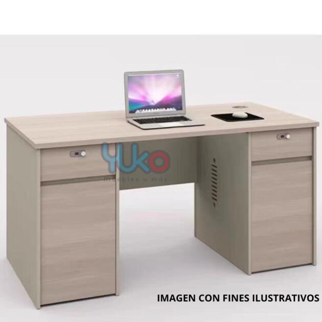 Escritorio con Cajonera doble y Cerradura de Codigo