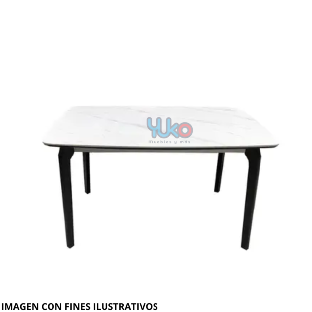 Mesa de comedor con detalles brillantes